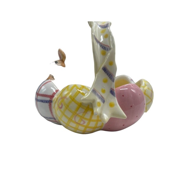 Fitz & Floyd Easter Basket w/ Bunny & Colored Eggs "A GOOD EGG" Essentials Bowl - Picture 10 of 16